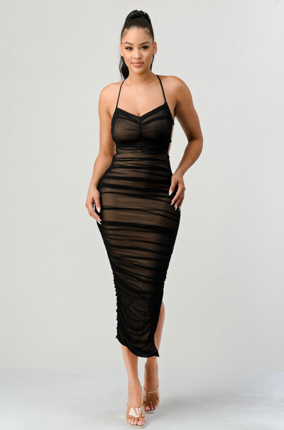 Thalia Ruched Maxi Dress