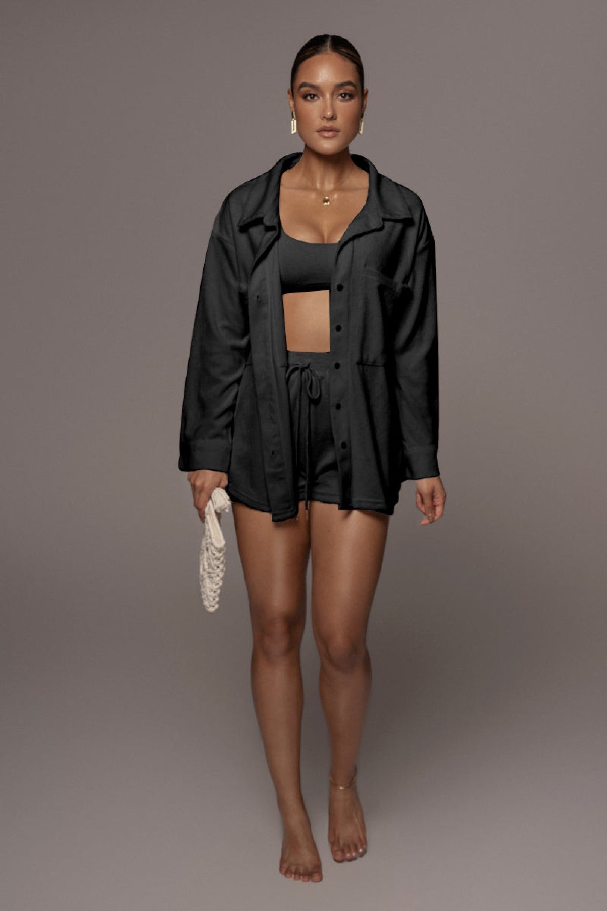 “Breaking Bread” U-neck Bra & Shorts Two-Piece Active Sets