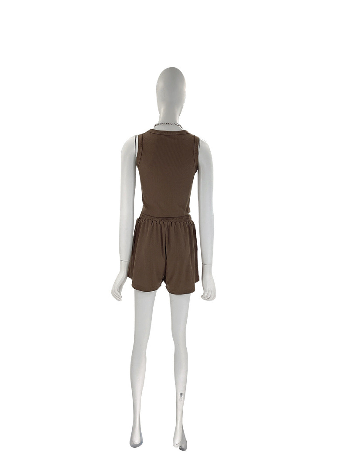 “Hot Girl Walk” Round-neck Bra & Shorts Two-Piece Active Sets