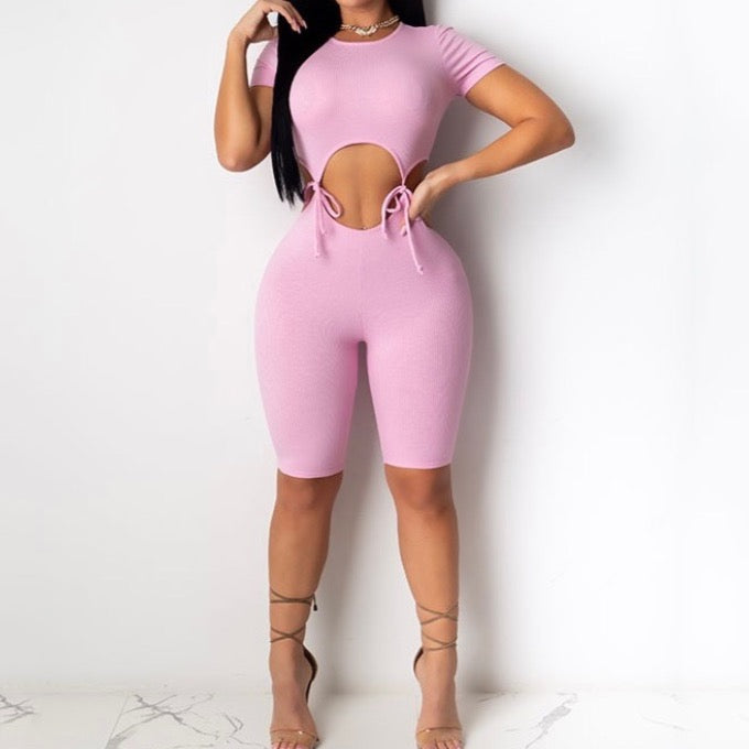 Tina Pink Romper Bounce Baque Boutique