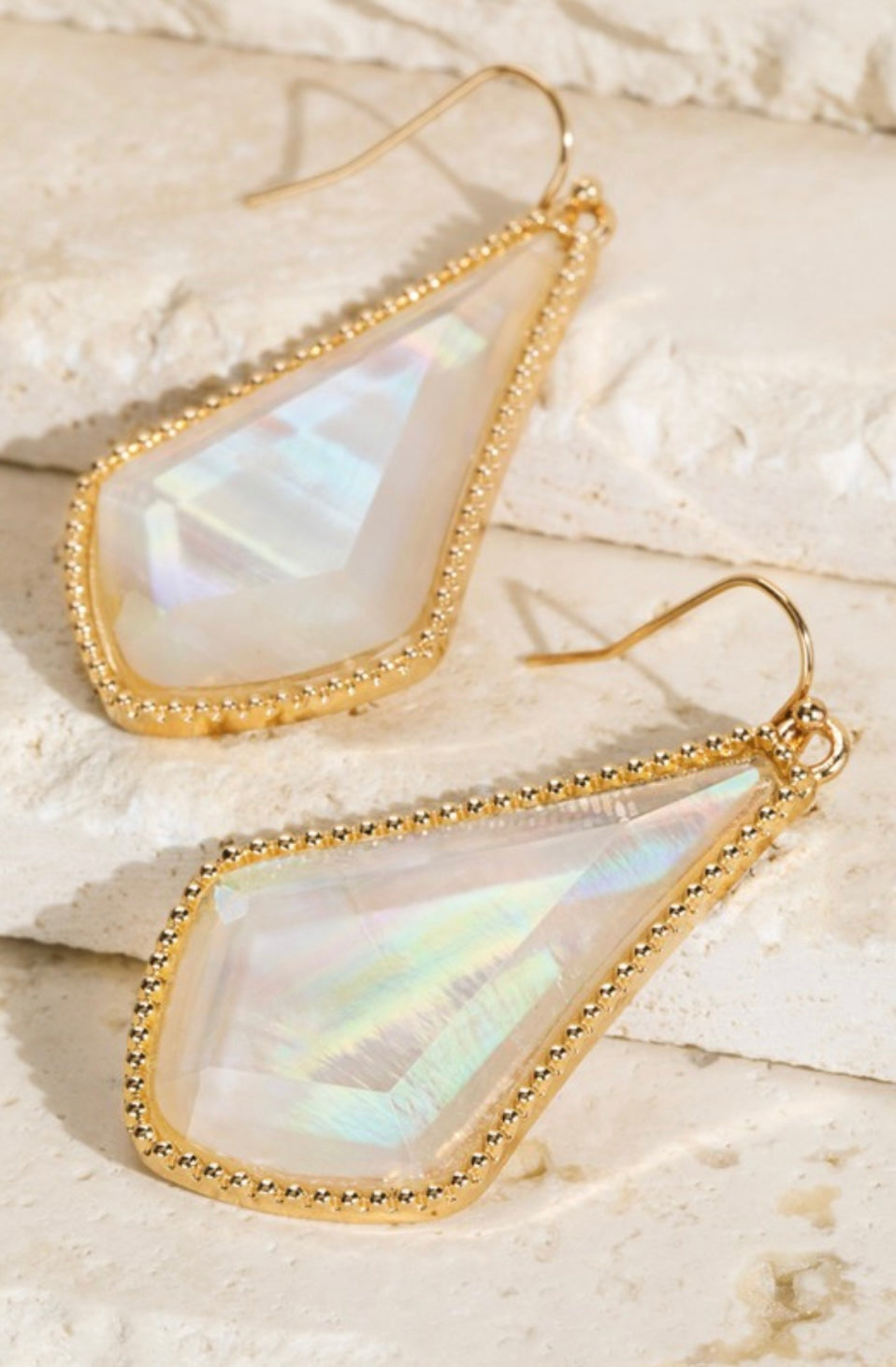 Rhombus Diamond Drop Earrings