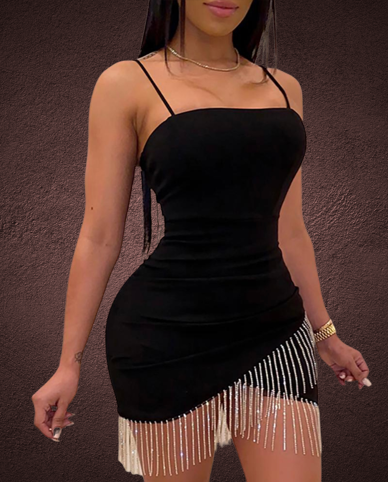 Becky Sequin Tassel Dress