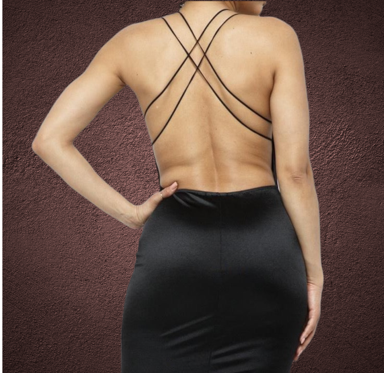 Rhea Black Silk Dress