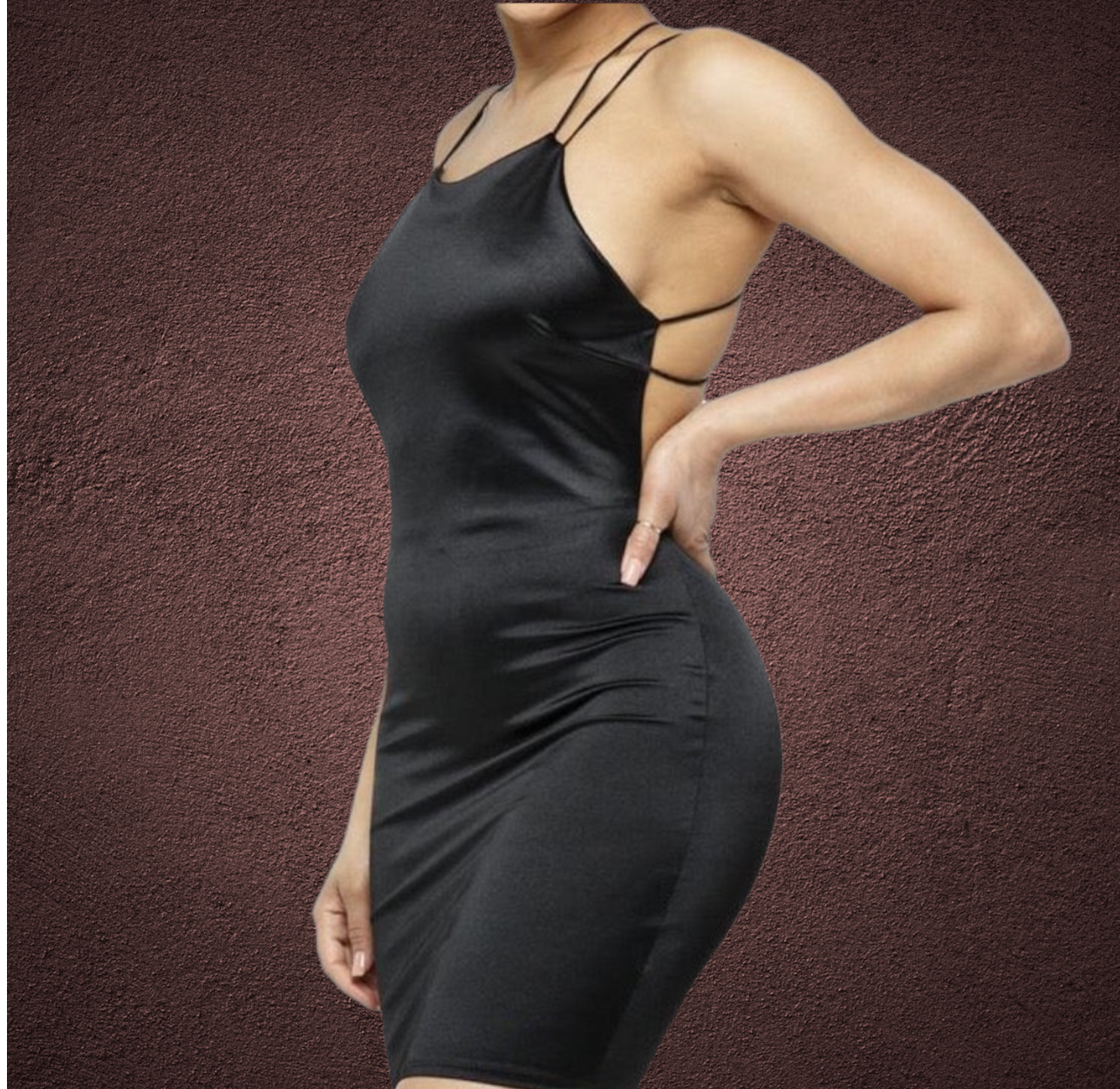 Rhea Black Silk Dress