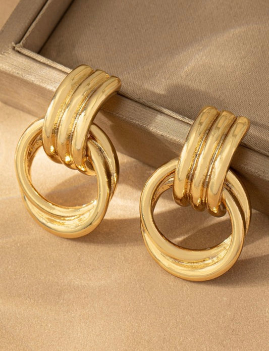 Hoop Door Knocker Earrings