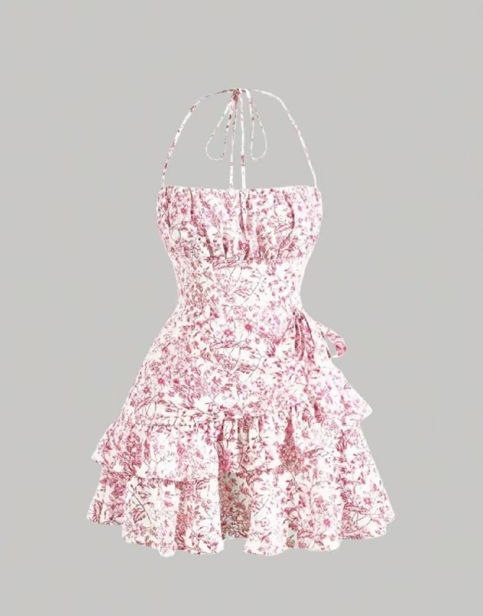 Floral Print Ruffle Dress