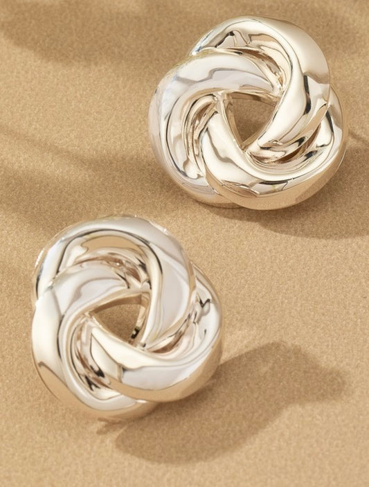 Silver Twisted Knot Stud
