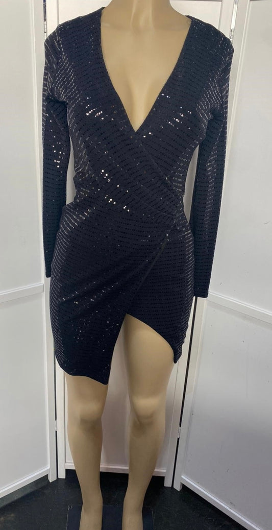 Long Sleeve Sequin Dress