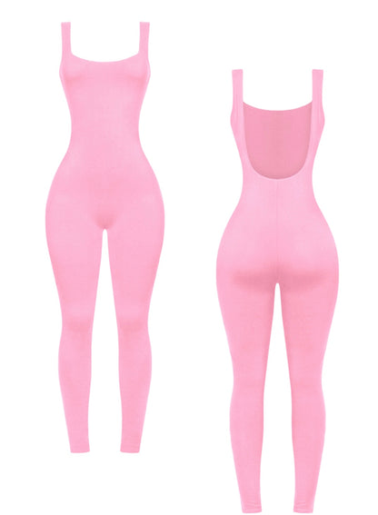 Pink Sleeveless Jumpsuit