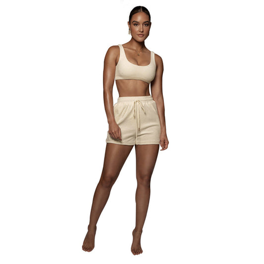 “Breaking Bread” U-neck Bra & Shorts Two-Piece Active Sets