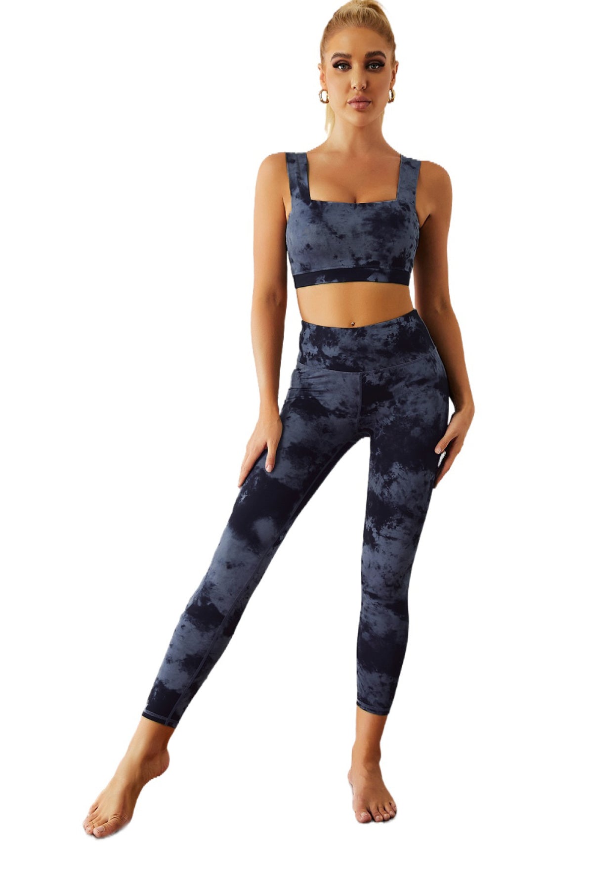 Active Tie Dye Yoga Bra And Legging Set