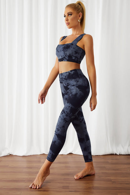 Active Tie Dye Yoga Bra And Legging Set