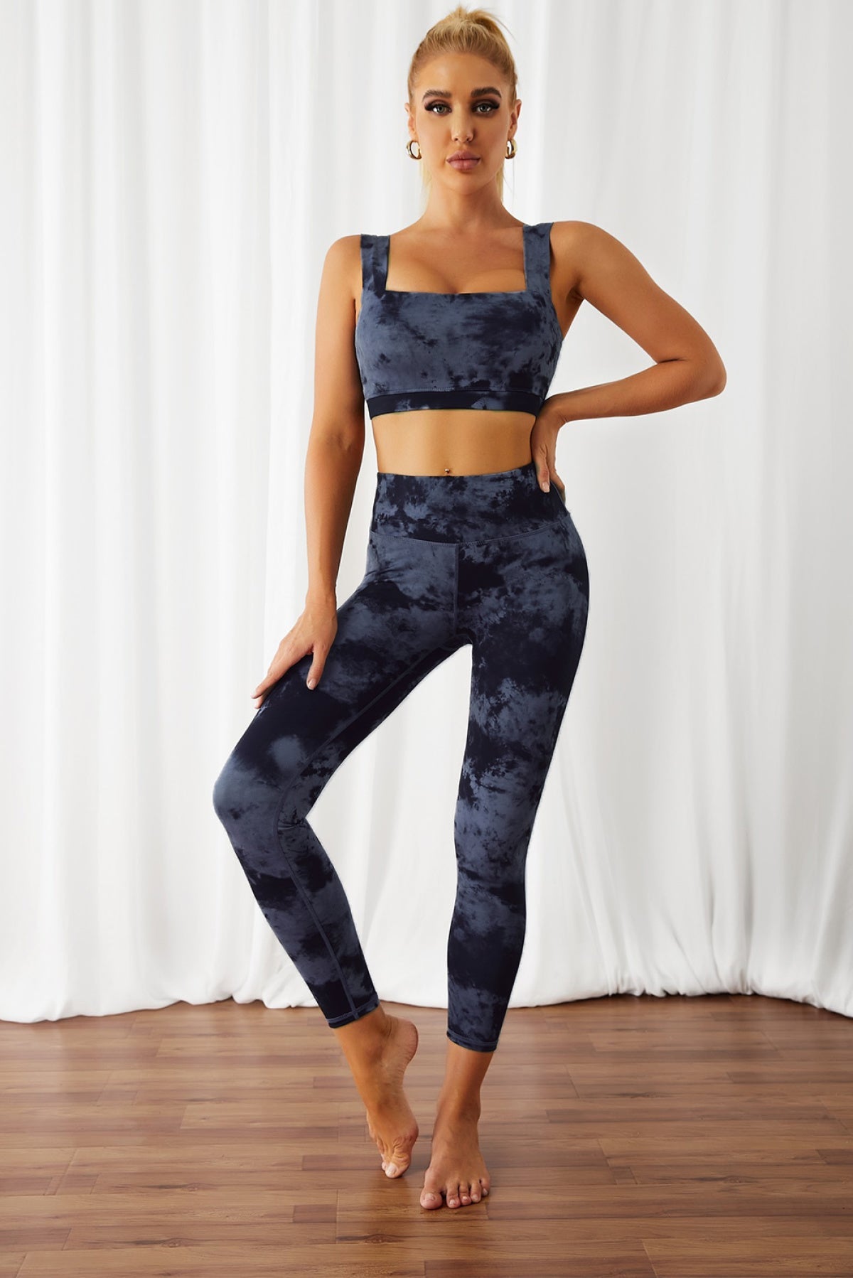 Active Tie Dye Yoga Bra And Legging Set