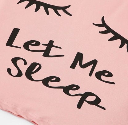 Let Me Sleep - Pink Pajama Short Set