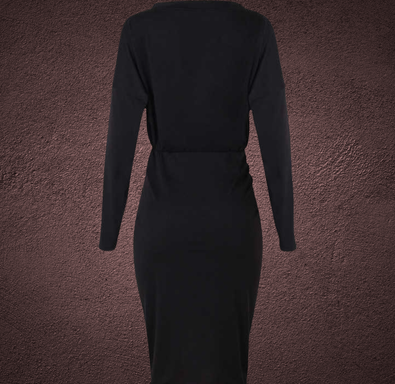 Fabiola Black Creased Dress