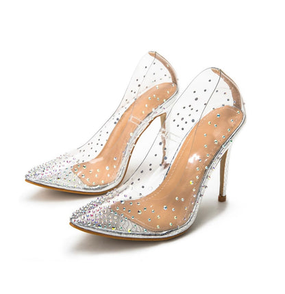 Nova - Clear Rhinestone Heels