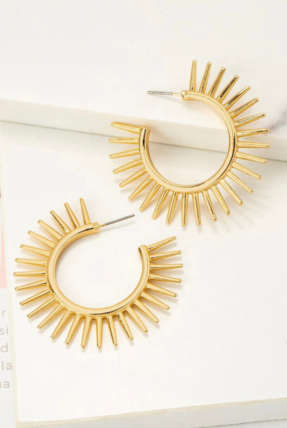 Sun Ray Hoop Earrings